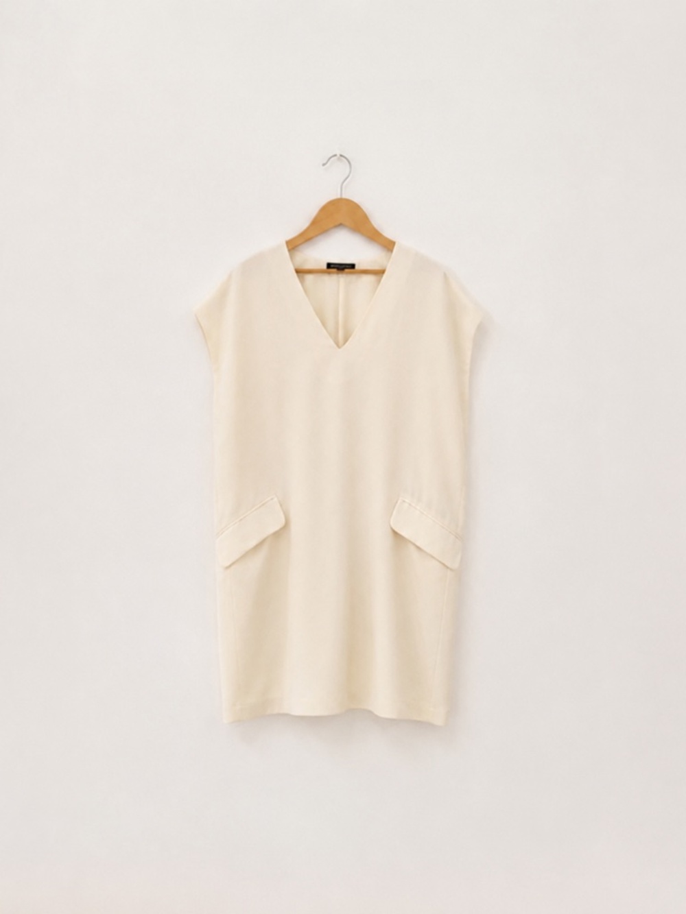 Banana Republic Cream Minimalist Shift Dress XS